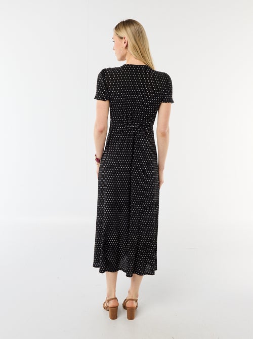 Abito lungo stampato all-over fine - Kiabi