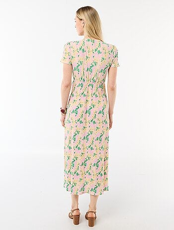 Abito lungo stampato all-over fine