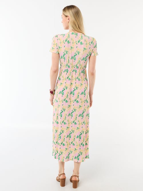 Abito lungo stampato all-over fine - Kiabi