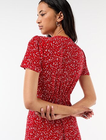 Abito lungo stampato all-over fine