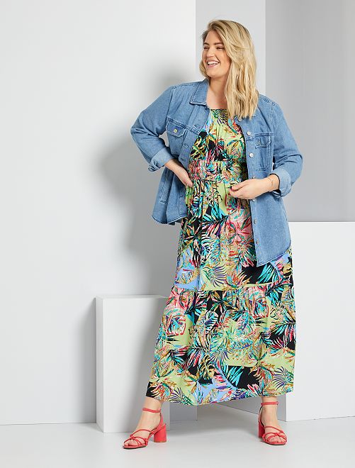 Abito lungo stampato - NERO - Kiabi - 25.00€