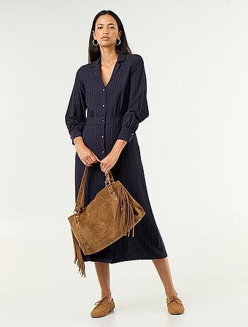 Abito lungo taglio camicia