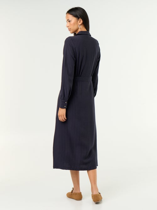 Abito lungo taglio camicia - Kiabi