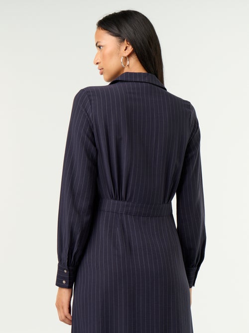 Abito lungo taglio camicia - Kiabi