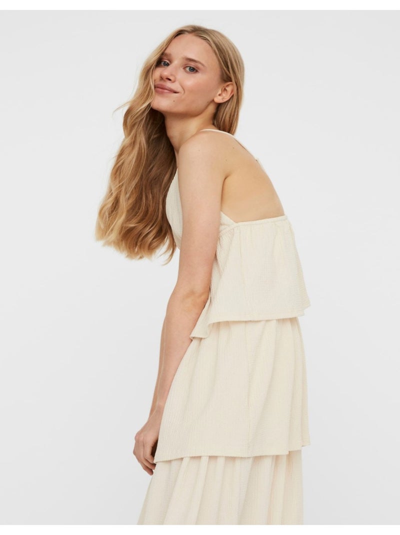 Abito lungo Vero Moda Bianco - Kiabi