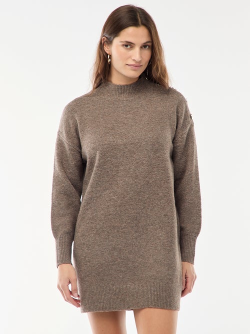 Abito maglia con bottoni decorativi - Kiabi