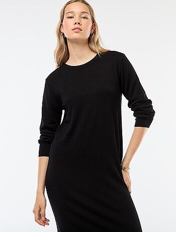 Abito maglia lungo a maniche lunghe