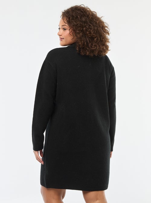 Abito maglia pesante con bottoni dorati sul collo - Kiabi