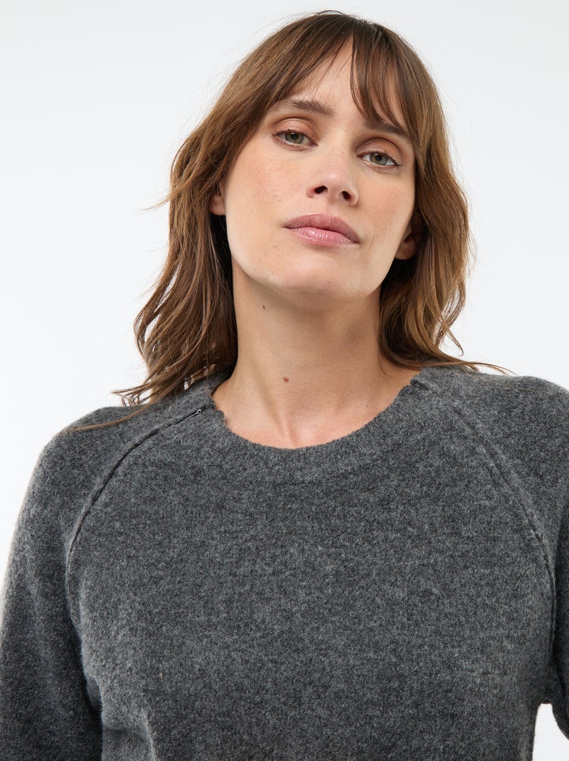 Abito maglia premaman Grigio - Kiabi