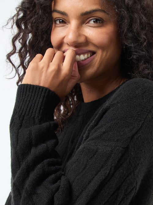 Abito maglione corto in maglia a trecce - Kiabi