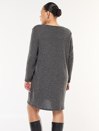 Abito maglione corto in maglia pesante