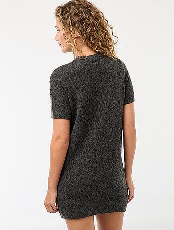 Abito maglia a maglione morbido con perle