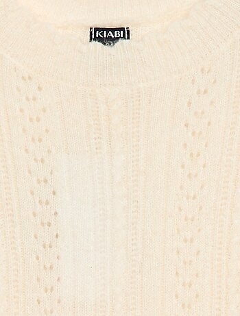 Abito maglione in maglia traforata
