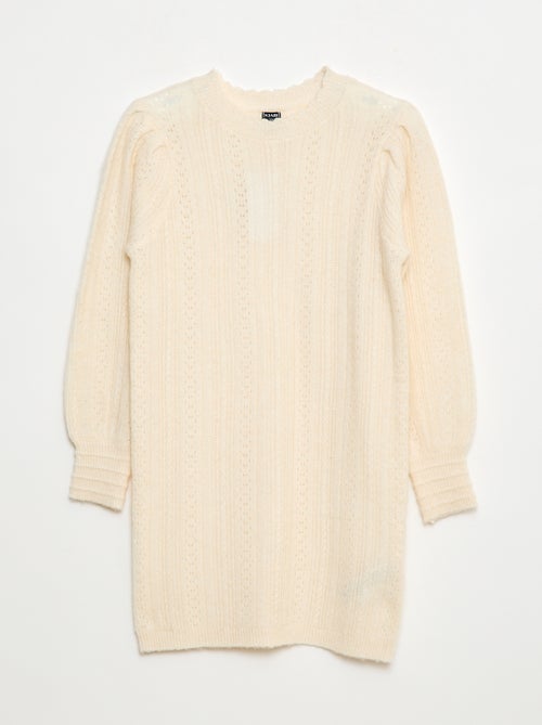 Abito maglione in maglia traforata - Kiabi