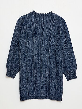 Abito maglione in maglia traforata