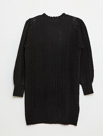 Abito maglione in maglia traforata