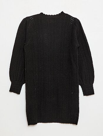 Abito maglione in maglia traforata
