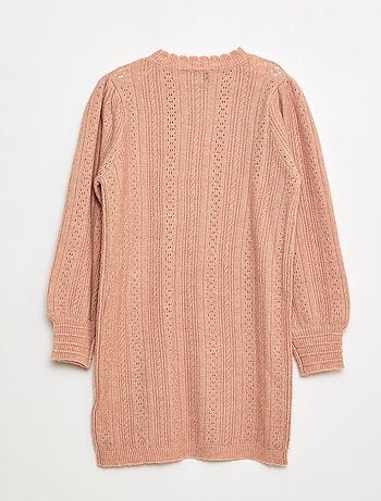 Abito maglione in maglia traforata