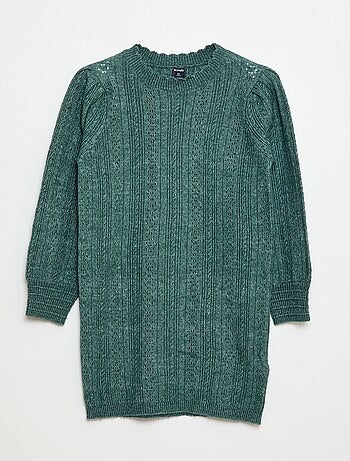 Abito maglione in maglia traforata
