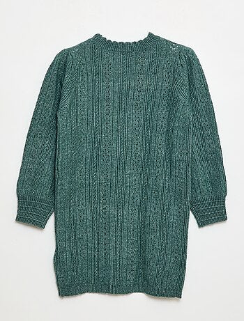 Abito maglione in maglia traforata