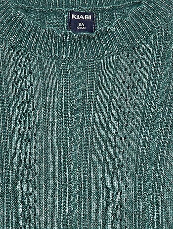 Abito maglione in maglia traforata