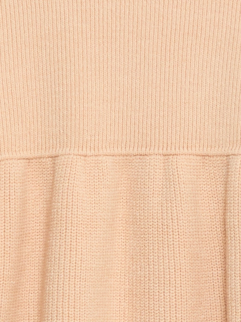 Abito maglione in maglia tricot morbida Beige - Kiabi