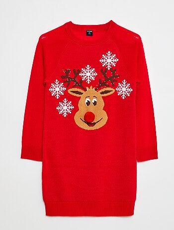 Abito maglione in maglia tricot 'Natale'
