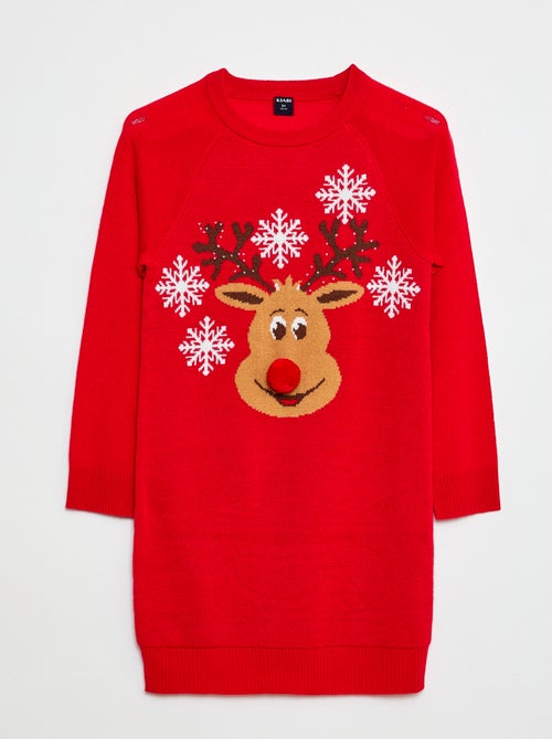Abito maglione in maglia tricot 'Natale' - Kiabi