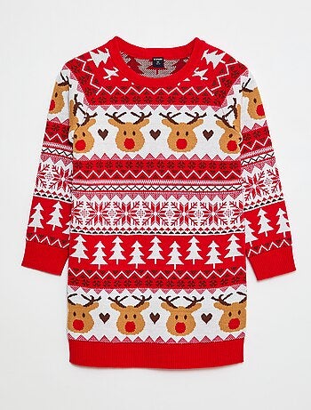 Abito maglione in maglia tricot