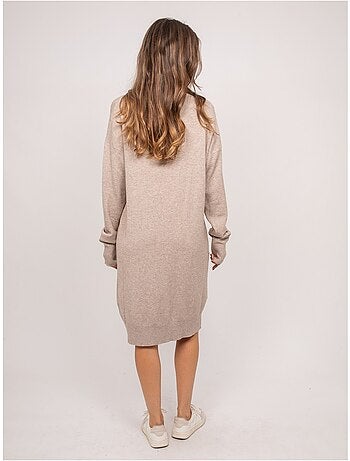 Abito maglione lungo in maglia morbida con scollo a v iberna