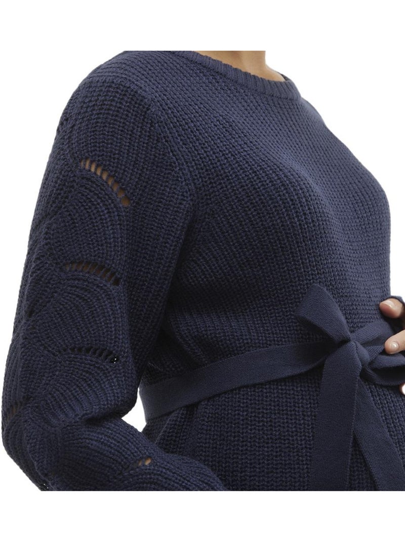 Abito Maglione Premaman Mamalicious Blu marino - Kiabi