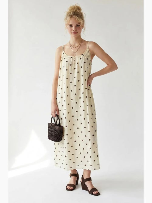 Abito maxi a linea a a pois mixray - Kiabi Abito maxi a linea a a pois mixray - Kiabi