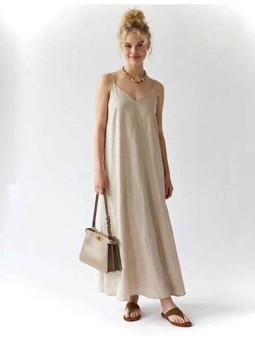 Abito maxi a linea a senza maniche mixray - Kiabi Abito maxi a linea a senza maniche mixray - Kiabi
