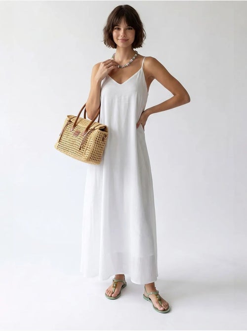 Abito maxi a linea a senza maniche mixray - Kiabi Abito maxi a linea a senza maniche mixray - Kiabi