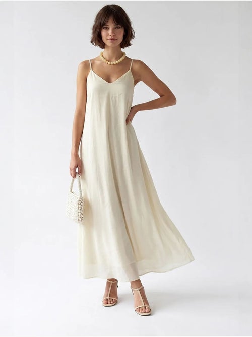 Abito maxi a linea a senza maniche mixray - Kiabi Abito maxi a linea a senza maniche mixray - Kiabi