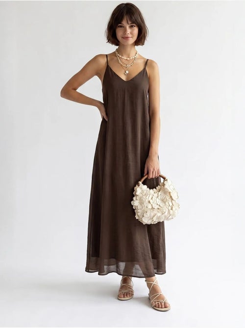 Abito maxi a linea a senza maniche mixray - Kiabi Abito maxi a linea a senza maniche mixray - Kiabi