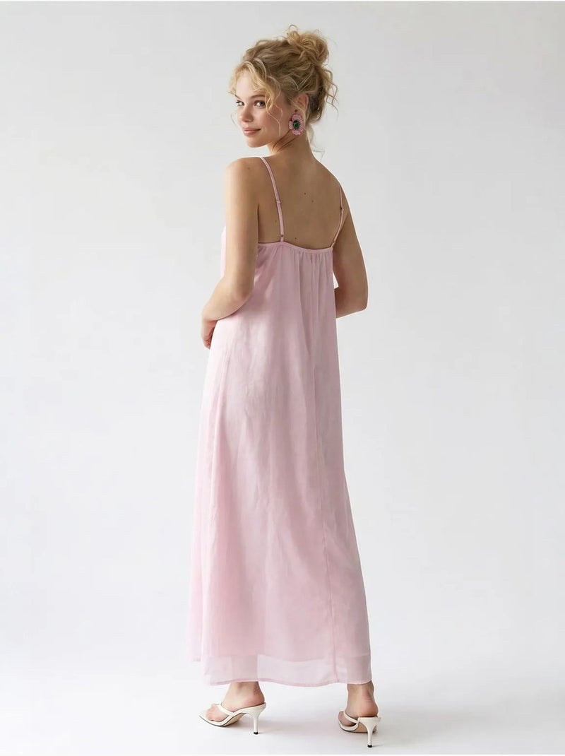 Abito maxi a linea a senza maniche mixray Rosa confetto - Kiabi