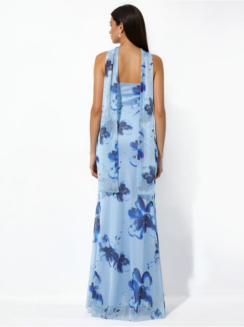 Abito maxi aderente con fiori senza spalline - Kiabi Abito maxi aderente con fiori senza spalline - Kiabi