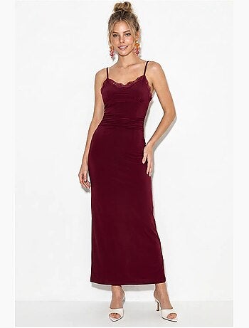 Abito maxi aderente in pizzo lucci