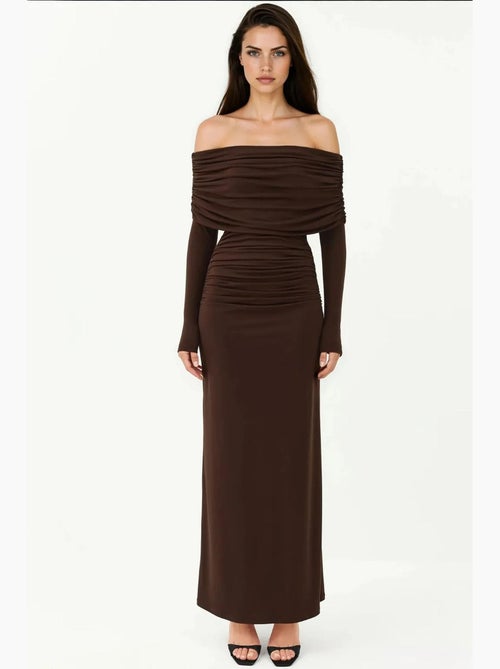 Abito maxi bodycon con spalle scoperte hiccup - Kiabi Abito maxi bodycon con spalle scoperte hiccup - Kiabi