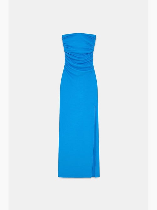 Abito maxi bodycon senza spalline con spacco dilvin - Kiabi Abito maxi bodycon senza spalline con spacco dilvin - Kiabi