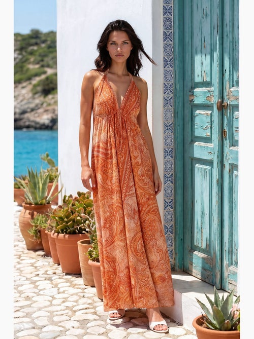 Abito maxi boho con motivo etnico hiccup - Kiabi Abito maxi boho con motivo etnico hiccup - Kiabi
