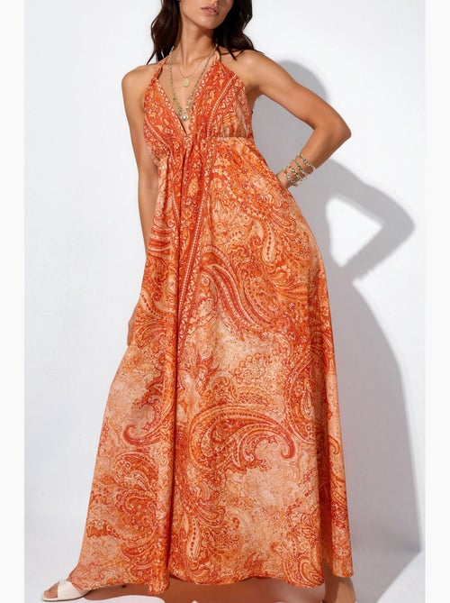 Abito maxi boho con motivo etnico hiccup - Kiabi Abito maxi boho con motivo etnico hiccup - Kiabi