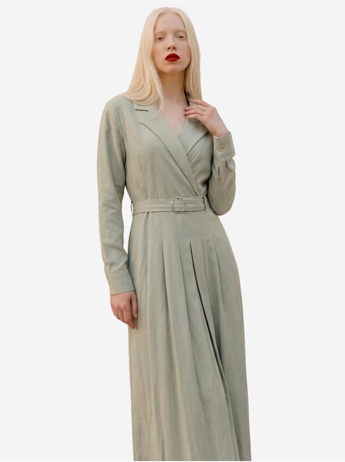 Abito maxi con cintura e maniche lunghe my fashion - Kiabi