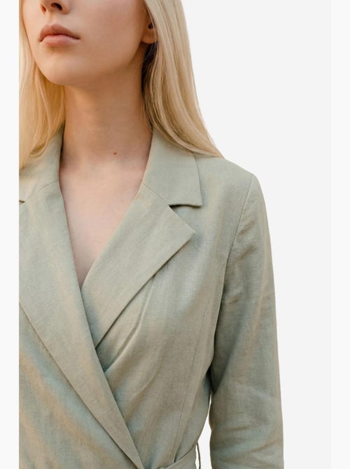 Abito maxi con cintura e maniche lunghe my fashion - Kiabi