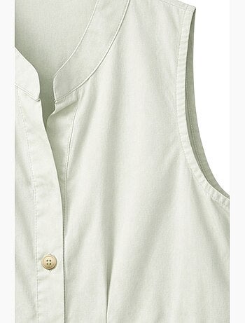 Abito maxi con colletto tippet e bottoni mixray