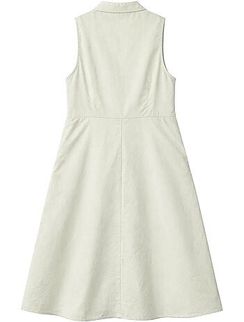 Abito maxi con colletto tippet e bottoni mixray