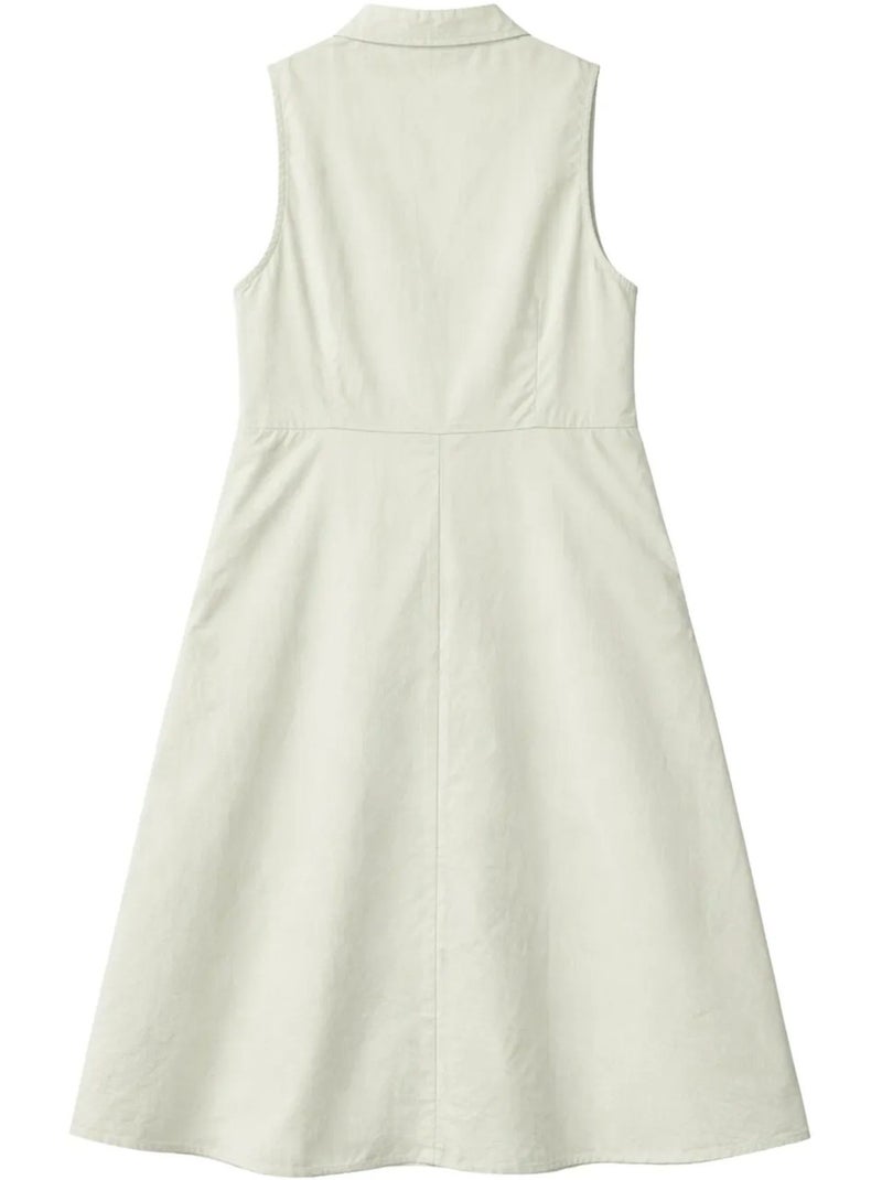 Abito maxi con colletto tippet e bottoni mixray Crema - Kiabi