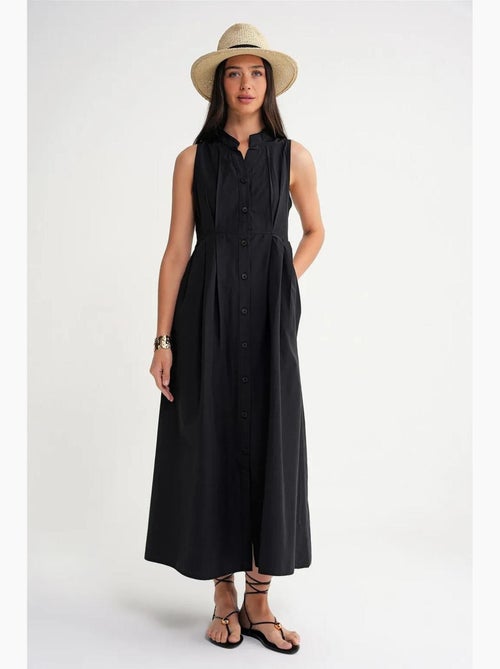 Abito maxi con colletto tippet e bottoni mixray - Kiabi Abito maxi con colletto tippet e bottoni mixray - Kiabi