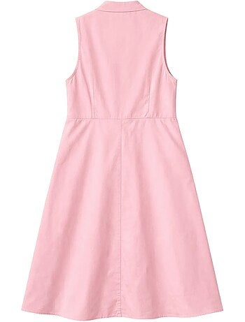 Abito maxi con colletto tippet e bottoni mixray